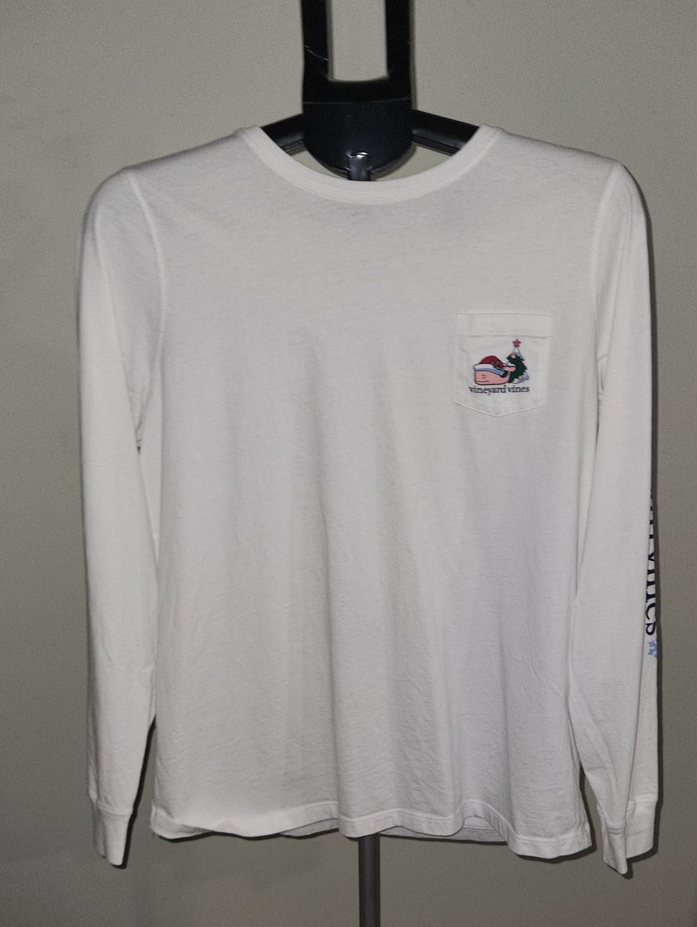 Vineyard Vines Womens White Holiday Long Sleeve. Size Large.
